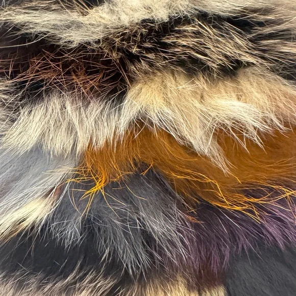 Maximilian Real Fur Vest in Charcoal Gray - Picture 3 of 5